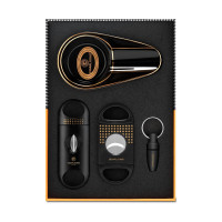 Набір Cigarloong чорний 4 в 1 (попільничка, дирокол, 2 гільйотини)