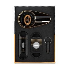 Набір Cigarloong чорний 4 в 1 (попільничка, дирокол, 2 гільйотини)