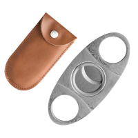 Гільйотина для сигар з чохлом (Срібляста)