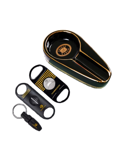 Набір Luxury Noble чорний 4 в 1 (попільничка, дирокол, 2 гільйотини)