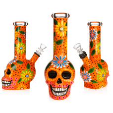 Бонг скляний Amania Sunflower Skull 25 см