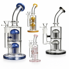 Бонг скляний Double Arms Bent 28см