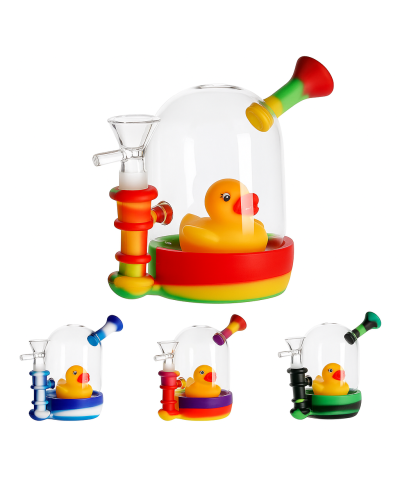 Бонг Duck (силікон + скло) 13 см