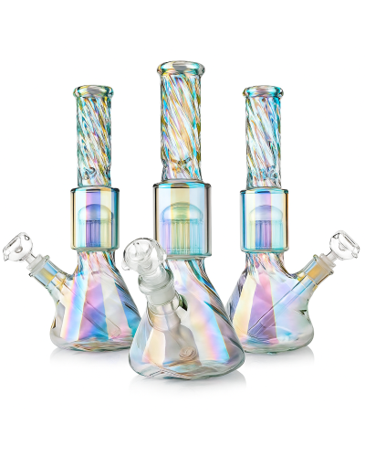Бонг скляний Holographic Rainbow Perc 35 см