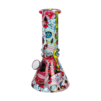 Бонг стеклянный "Mexican Skull" 15 см