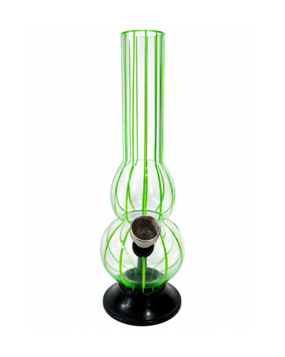 Бонг акриловий "Stripes Green" 16 см