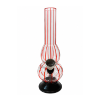 Бонг акриловий "Stripes Red" 16 см 