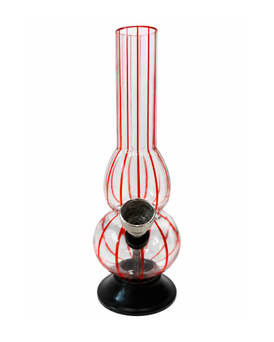 Бонг акриловый "Stripes Red" 16 см
