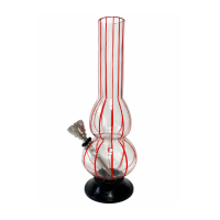 Бонг акриловий "Stripes Red" 16 см 
