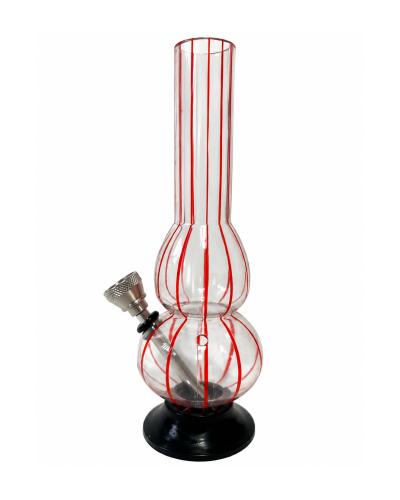 Бонг акриловый "Stripes Red" 16 см