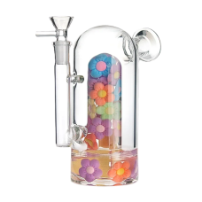 Бонг скляний "Баблер Flowers" (18 cm)