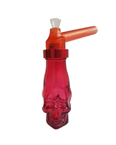 Бонг туристичний TOPPUFF зі склянною колбою "череп"