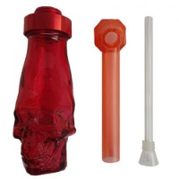 Бонг туристичний TOPPUFF зі склянною колбою "череп"