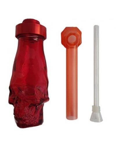 Бонг туристичний TOPPUFF зі склянною колбою "череп" Бонг туристичний TOPPUFF зі склянною колбою "череп"