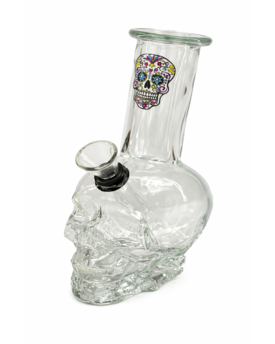 Бонг стеклянный "Top Puff Mini Pocket Scull" (14 cm)