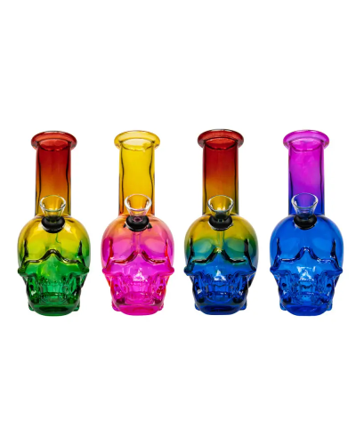 Бонг стеклянный "Череп" (15 cm)