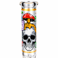 Бонг скляний "Acid Mushroom Skull" (26 cm)