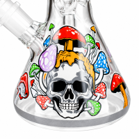 Бонг скляний "Acid Mushroom Skull" (26 cm)