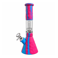 Бонг модульний Classic Beaker "BeeHive" 27 см з перколятором розово-синя