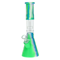 Бонг модульний Classic Beaker "BeeHive" 27 см з перколятором зелено-синій