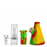 Бонг модульний Classic Beaker "BeeHive" 27 см з перколятором зелено-синій