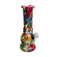 Бонг скляний з принтом 15 см