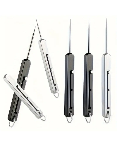 Голка-брелок багатофункціональна Срібна (складна)