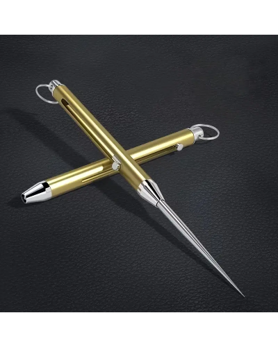 Игла-брелок многофункциональная Золотая (складная + чехол) Игла-брелок многофункциональная Золотая (складная + чехол)