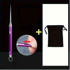 Голка-брелок багатофункціональна Фіолетова (складна + чохол)