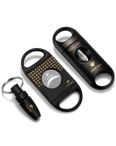 Набір Cohiba 3 в 1 чорний (дирокол, 2 гільйотини)