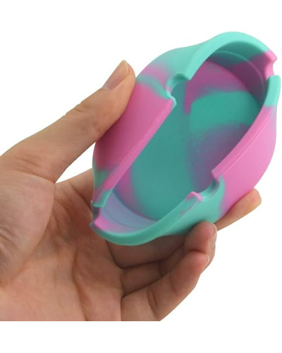 Попільниця силіконова кругла (Різнокольорова)