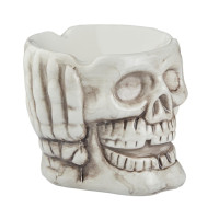 Попільниця кругла керамічна "Череп" (Сірий)