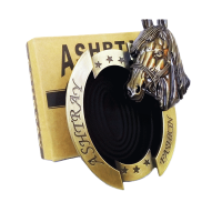 Попільниця кругла металева "Кінь" (Бронзова)