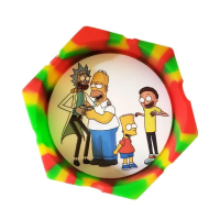 Попільниця силіконова шестигранна (Різнокольорова)