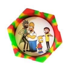 Попільниця силіконова шестигранна (Різнокольорова)