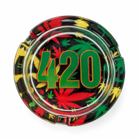 Попільниця скляна кругла "420"