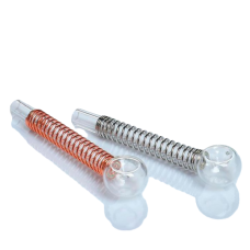 Трубка курильна скляна з пружиною 