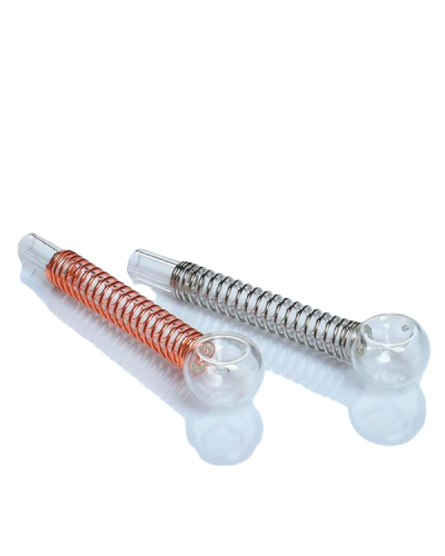 Трубка курительная стеклянная с пружиной