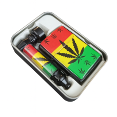 Набір для куріння "Rasta Vibes" 3 в 1 (трубка + запальничка + сітки)