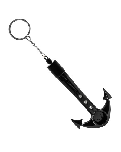 Трубка-брелок курильна металева "Якір" чорний
