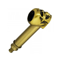 Трубка курильна металева "Череп" латунь