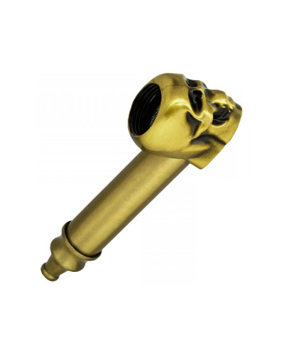 Трубка курильна металева "Череп" латунь