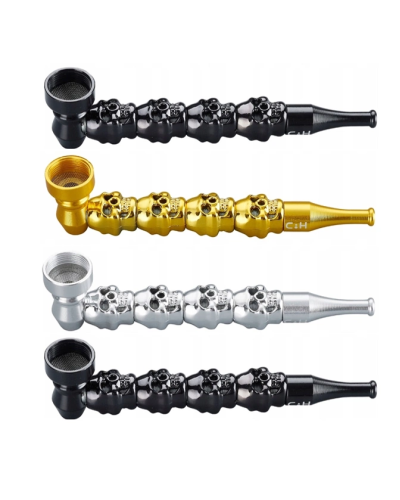 Трубка курильна металева "Черепа"