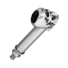 Трубка курильна металева "Череп" сріблястий