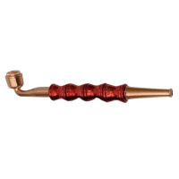 Трубка курильна металева червона (17 см)