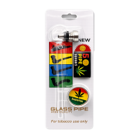Трубка стеклянная Glass Grinder 12,5 см с сеткой и гриндером
