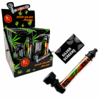 Трубка курительная металлическая Weed Various Print 8,5 см + сетки (блистер)