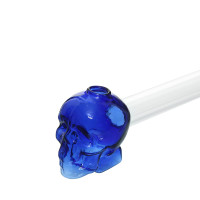 Трубка стеклянная Oil Burner Skull прямая 15 см (Разноцветная)