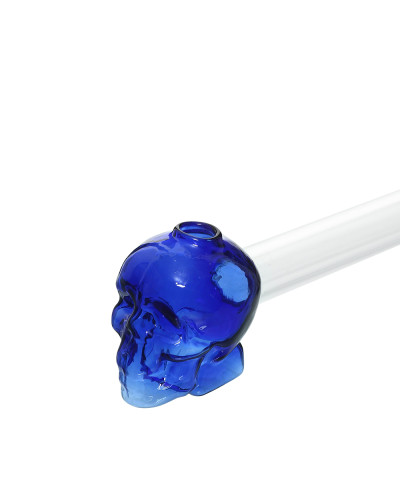 Трубка стеклянная Oil Burner Skull прямая 15 см (Разноцветная)