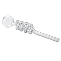 Трубка скляна  "Oil Burner Spiral" (14см) Прозора